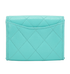 Chanel Classic Flap Cardholder, &pound;495, Accessories, Blue, Caviar Leather, Back view